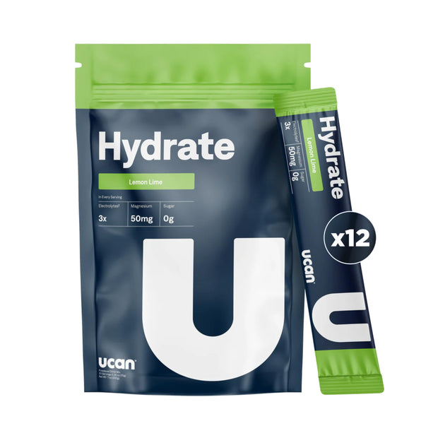 UCAN Hydrate Electrolyte Drink Mix (Pineapple, 12 Stickpacks) Sugar-Free, Keto-Friendly, Vegan, Non-GMO, Gluten-Free Electrolyte Powder with Potassium & Magnesium for Runners & Athletes