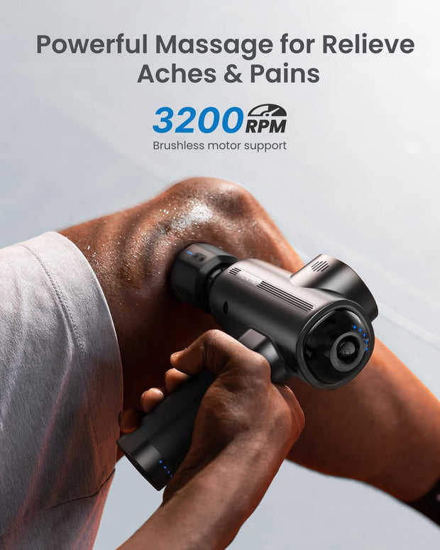 RENPHO Massage Gun Deep Tissue with Heat and Cold Head, Handheld Muscle Massager Therapy with Carry Case, Percussion Body Masajeador for Men Women Athletes Back Upgrade, Active Thermacool