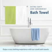 Small and Lightweight Cotton Towels Assorted Pastel Mix 24 x 40 inches Towels (6) Perfect Size for Hair Drying and Small Children