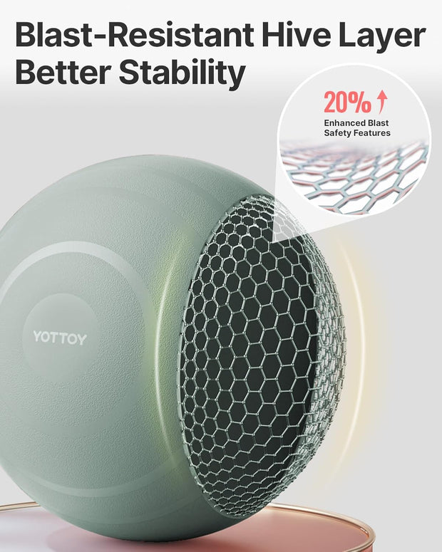 YOTTOY Anti-Burst Exercise Ball for Working Out, Yoga & Pregnancy, Extra Thick Workout Ball for Physical Therapy & Fitness