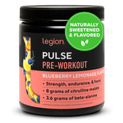 LEGION Pulse Pre Workout - All Natural Nitric Oxide Preworkout Drink to Boost Energy, Creatine Free, Naturally Sweetened, Beta Alanine, Citrulline, Alpha GPC (Tropical Punch)