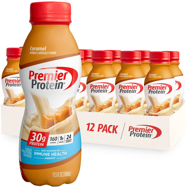 Premier Protein Shake, Vanilla, 30g Protein, 1g Sugar, 24 Vitamins & Minerals, Nutrients to Support Immune Health 11.5 fl oz, 12 Pack