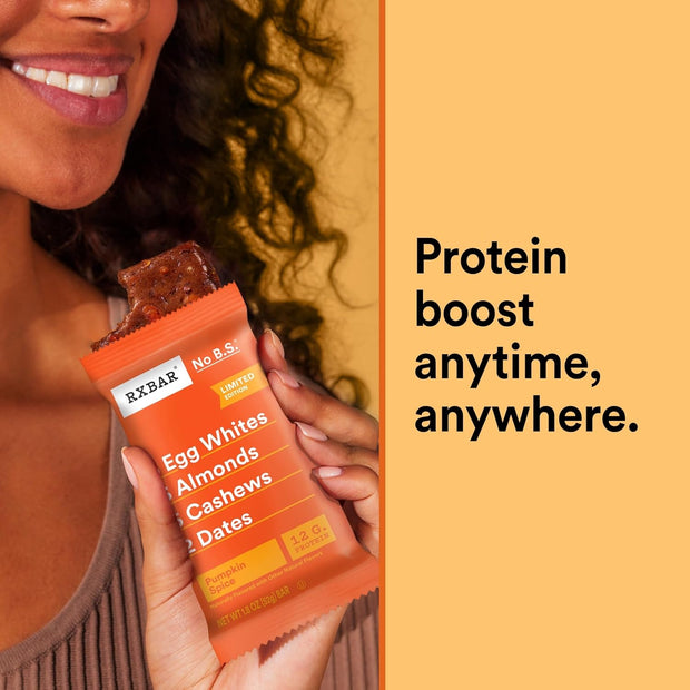 RXBAR Protein Bars, Protein Snack, Snack Bars, Pumpkin Spice, 22oz Box (12 Count)