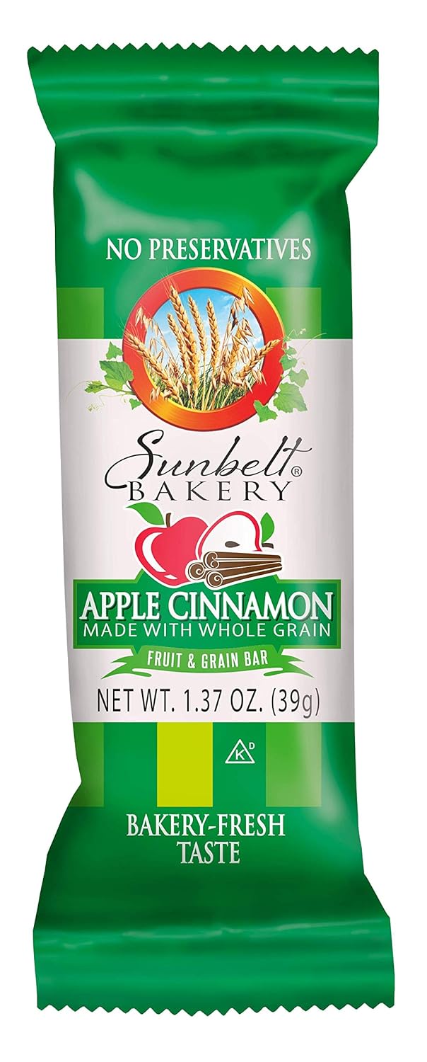 Sunbelt Bakery's Apple Cinnamon Fruit & Grain Bars, 1.4 oz Bars, 96 Count