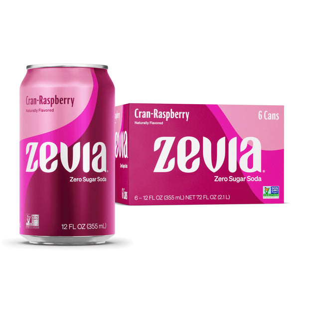 Zevia Zero Sugar Soda, Rainbow Variety Pack, 12 oz Cans (24-Pack) – Naturally Sweetened, Non-GMO Project Verified, Gluten-Free, Vegan