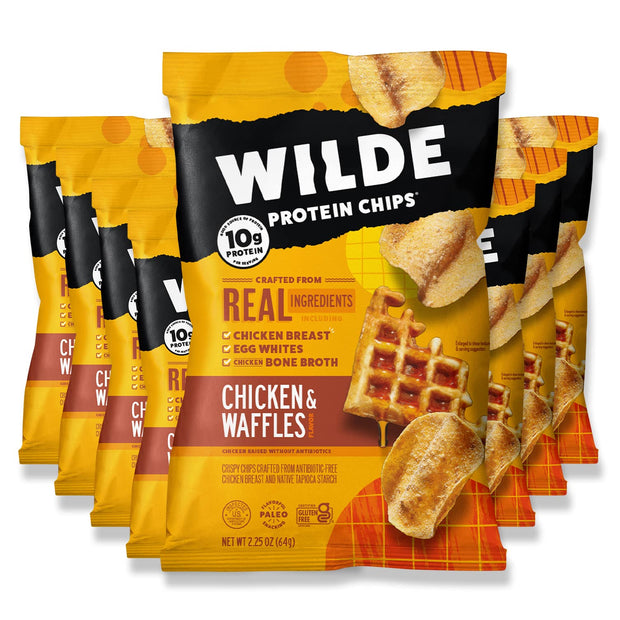 WILDE Buffalo Protein Chips, Thin and Crispy, High Protein, Keto Friendly, Made with Real Ingredients, 2.25oz Bags (Pack of 8)…