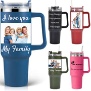 Personalized Photo 20oz 30oz Stainless Steel Tumbler,Custom Coffee Tumbler Cup With Lid And Strawstraw Vacuum Insulated With Text Photo Logo (PERSONALIZED)