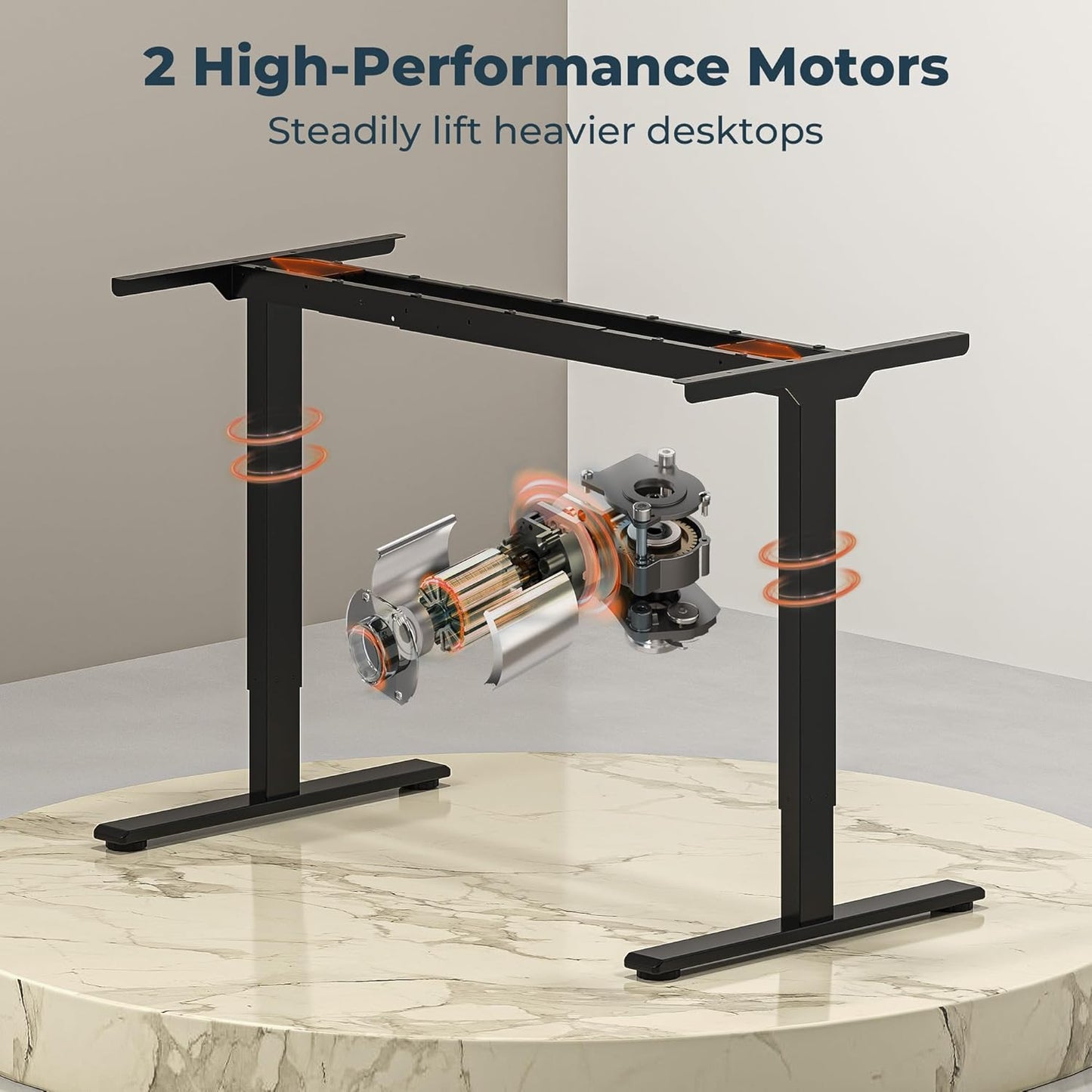 Dual Motor Standing Desk, Large Stand Up Desk, 71x31 Inches Electric Sit Stand Desk, 4 Memory Preset Adjustable Height Desk Home Office Desks(Black)