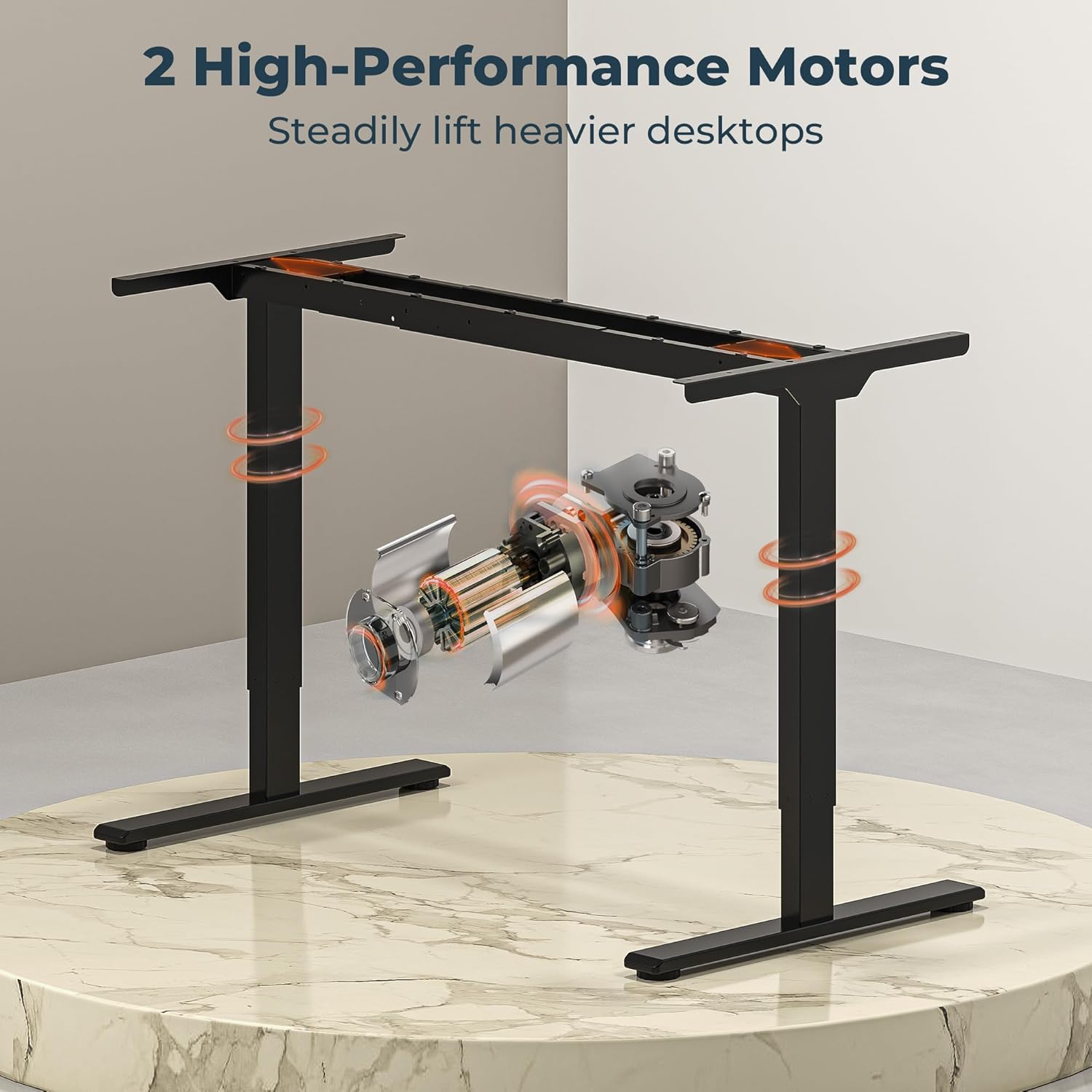 Dual Motor Standing Desk, Large Stand Up Desk, 71x31 Inches Electric Sit Stand Desk, 4 Memory Preset Adjustable Height Desk Home Office Desks(Black)