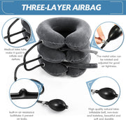 Neck Stretcher, Cervical Traction Device, Neck Traction Device, Neck Pain Relief, Adjustable Inflatable Neck Brace & Neck Stretcher Cervical Traction, Neck Decompression Home Use (Purple)