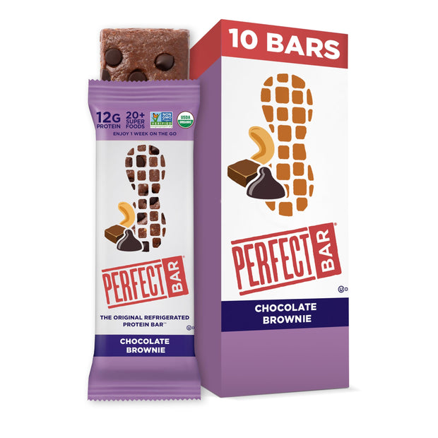 Perfect Bar, Peanut Butter Protein Bar, High Protein, Organic, Gluten Free, Soy Free, Non GMO, No Sugar Alcohols, 2.5 Ounce Bar, 10 Count