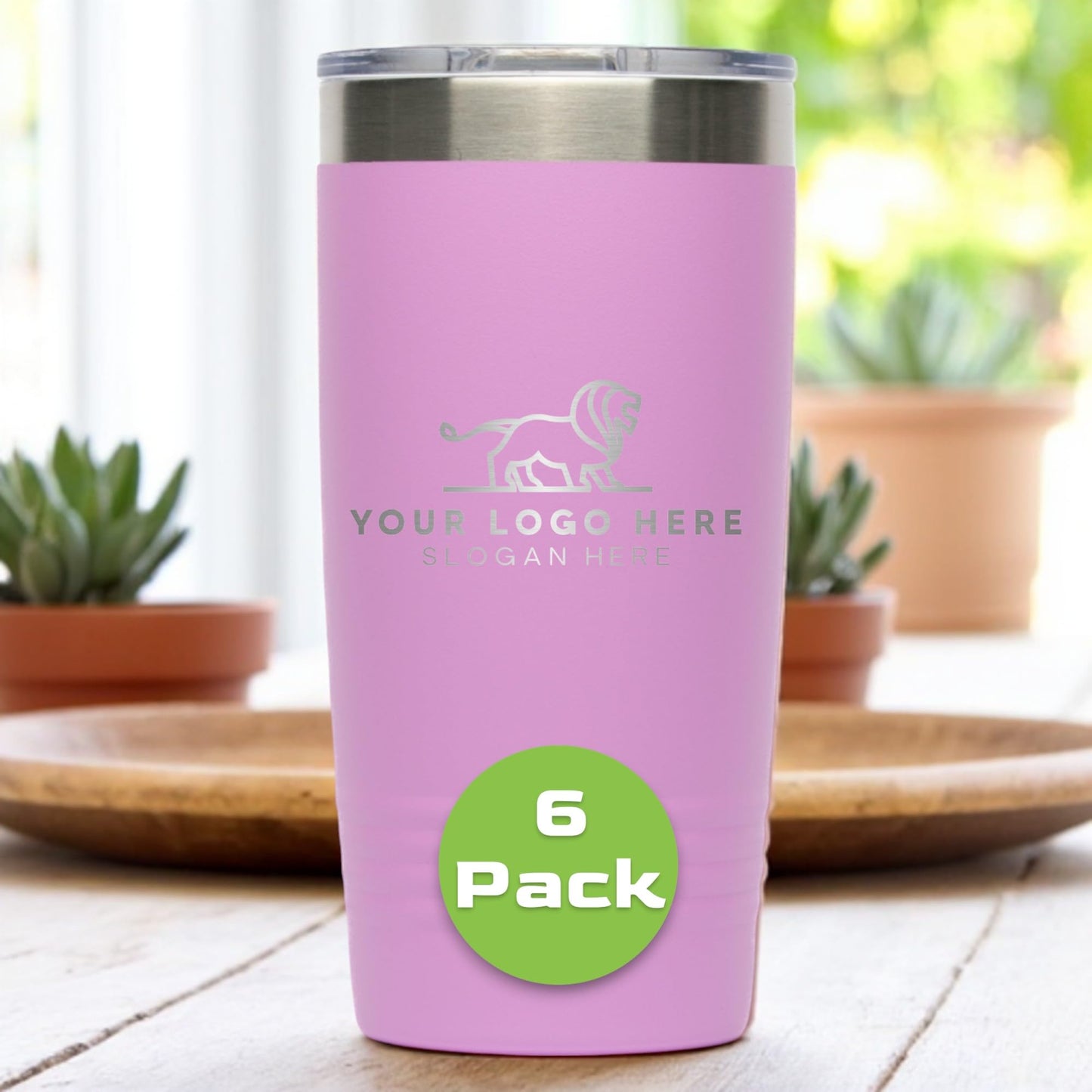 20oz Stainless Steel Tumbler - Upload Your Logo, Custom Engraved, Double Wall Vacuum Insulated Travel Mug, Ideal for Corporate Gifts, Events, and Sports Teams