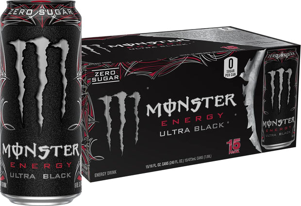 Monster Energy Zero Ultra, Sugar Free Energy Drink, 16 Ounce (Pack of 12)