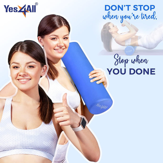 Yes4All EVA Firm Foam Roller for Back - Round Back Roller for Exercise, Yoga & Pilates 12/18/24/36 inch