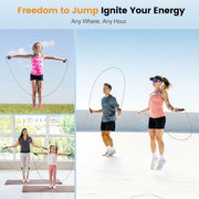 Jump Rope,Tangle-Free Rapid Speed Jump Rope with Ball Bearings for Men,Women and Kids,Adjustable Steel Skipping Rope with Ergonomic Foam Handles,A Ideal Equipment and Accessories for Workout,Fitness,Exercise,Home Gym,Slim Body