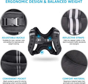 Weighted Vest Weight Vest for Men Women Kids Weights Included, Body Weight Vests Adjustable for Running, Training Workout, Jogging, Walking