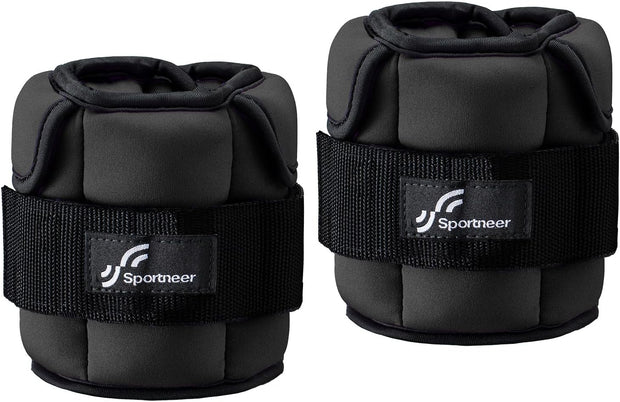Sportneer Upgrade Adjustable Ankle and Wrist Weights for Women and Men 1-7 lbs / 1-10 lbs Set | Comfortable, Secure Fit for Walking, Running, Fitness, Physical Therapy, Home Gym