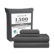 LANE LINEN 100% Egyptian Cotton White Sheets King Size - 1500 TC, 4 Pc - Luxury Sateen Weave Cotton King Size Sheets Set - 15" Extra Deep Pocket King Sheets Sets - White Bed Sheets