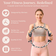Pilates Ring Fitness Circle for Women – 12" Magic Circle Pilates Equipment Tool with Exercise Guide - Leopard Print