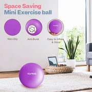 Small Exercise Ball, 9 Inch Mini Pilates Ball, Anti Burst and Slip Resistant Mini Yoga Ball for Stability, Fitness, Physical Therapy, Stretching & Core Strength Workout at Home Gym & Office