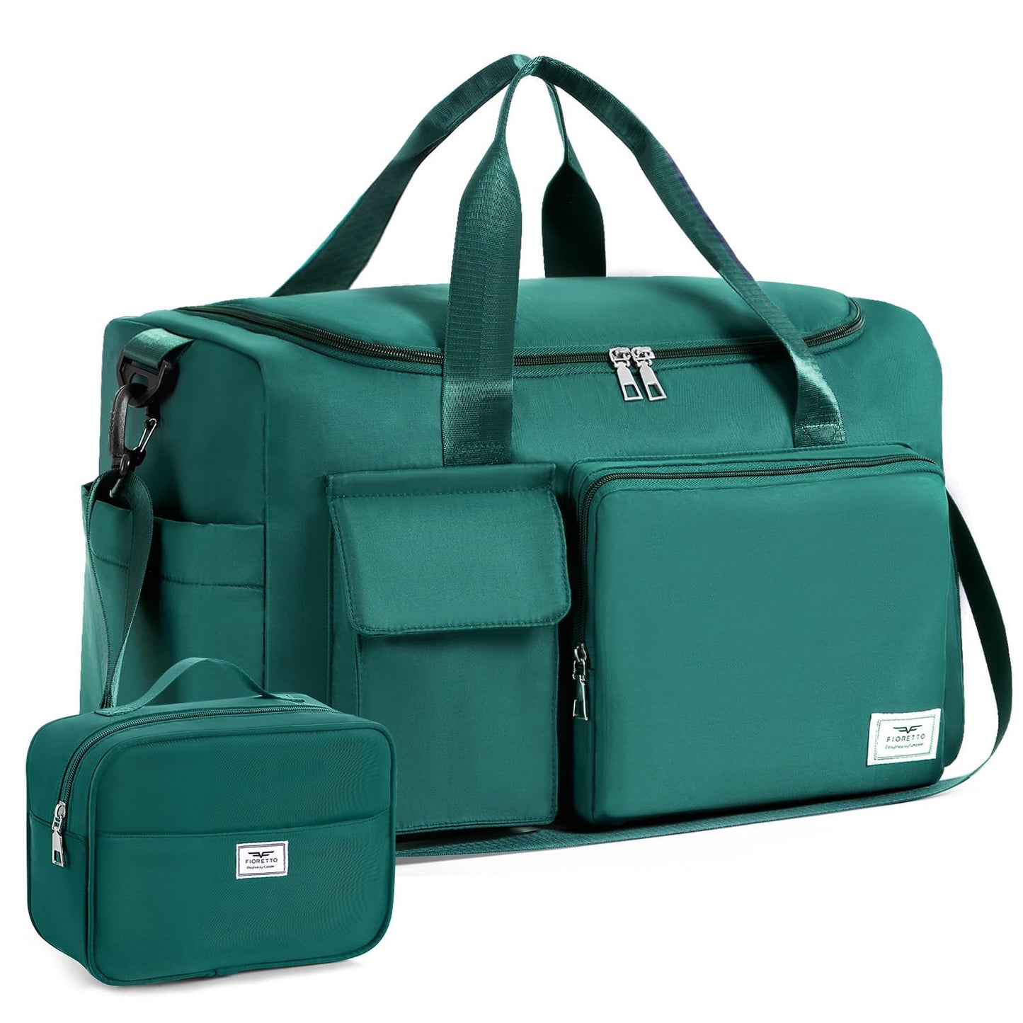 FIORETTO Women's Gym Duffle Bag with Shoes Compartment, 37L Capacity, Ideal for Travel, Gym, Sports, Duffel, Weekender