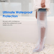 Waterproof Cast Cover for Shower Ankle Wound Protector Bath Adult Watertight Cast Bag Showering for Surgery Foot, Ankle, Burns Reusable (A-Foot)