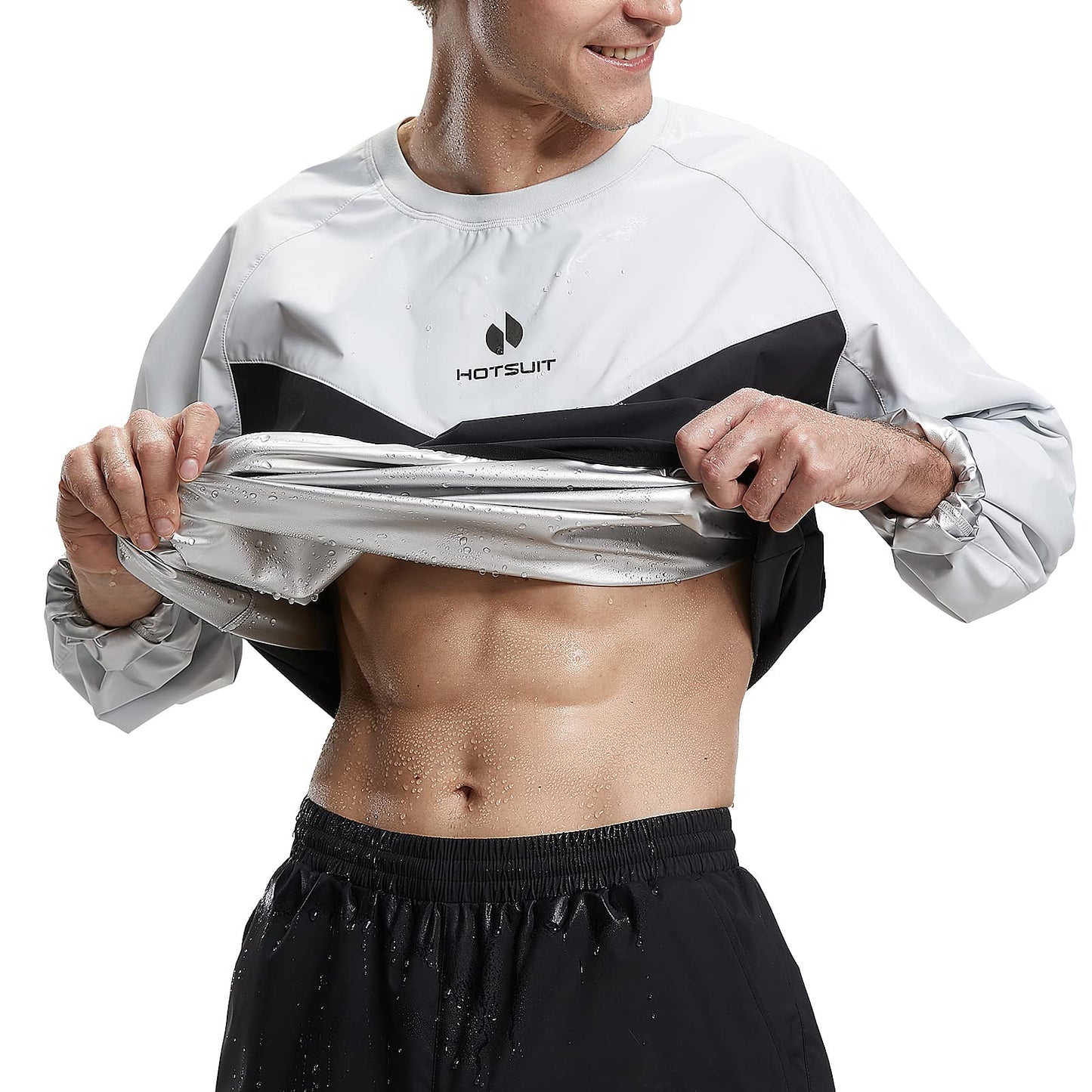 HOTSUIT Sauna Suit Men Anti Rip Sweat Suits Gym Boxing Workout Jackets