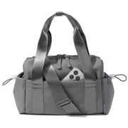 Small Gym Bag for Women, Mini Crossbody Gym Duffle Bag with Wet Compartment, Carry on Gym Tote Bag for Workout Dance Sport Travel (Mini-Beige)