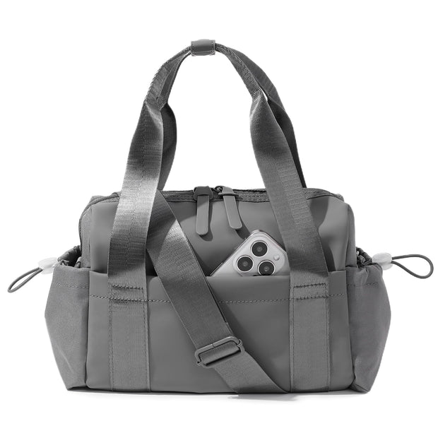 Small Gym Bag for Women, Mini Crossbody Gym Duffle Bag with Wet Compartment, Carry on Gym Tote Bag for Workout Dance Sport Travel (Mini-Beige)