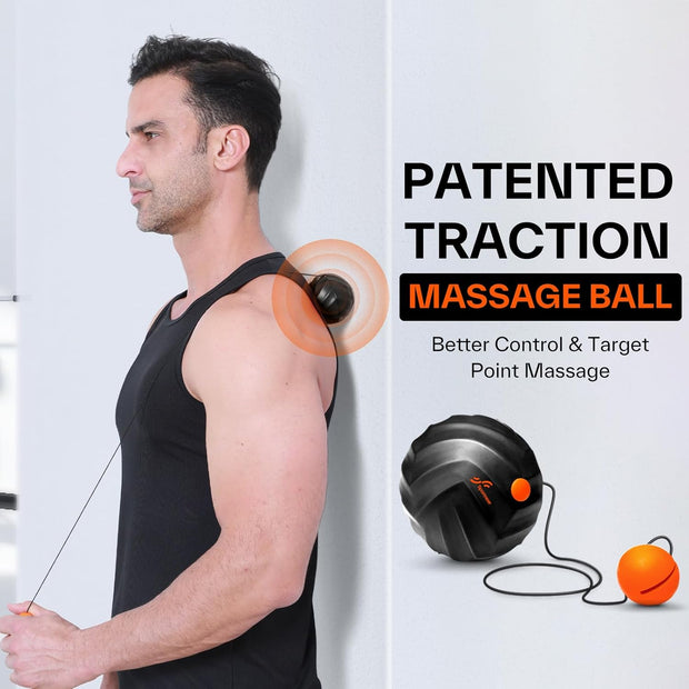 Sportneer 4 in 1 Foam Roller Set: Dual Textures Foam Roller, Foot Roller, Lacrosse Ball, Traction Massage Ball with String, Deep Massage Roller for Whole Body Release, Physical Therapy