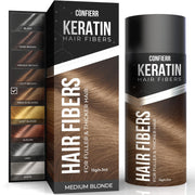 Keratin Hair Fibers for Men & Women - Fill In Fine or Thinning Hair, Instantly Thicker, Fuller Looking Hair (Black, 15g)