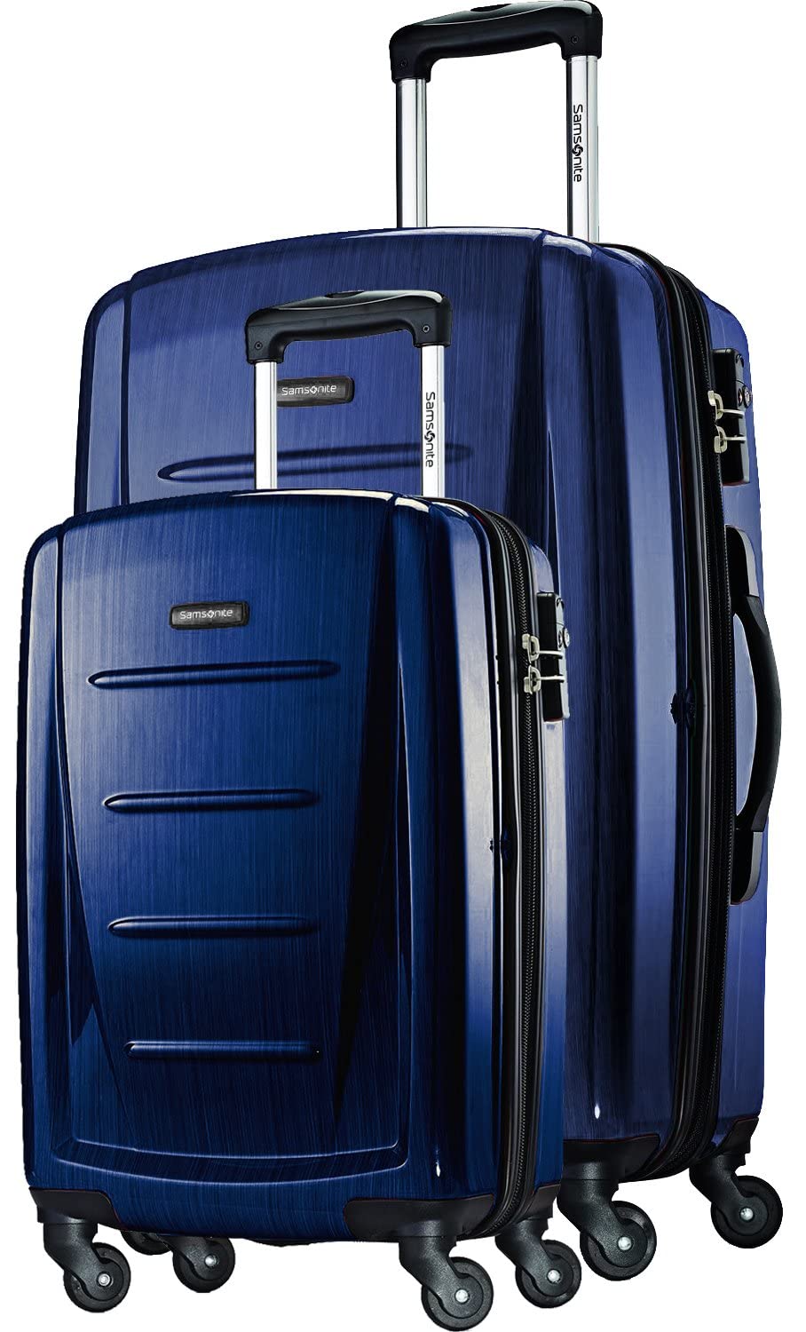 Samsonite Winfield 2 Hardside Expandable Luggage with Spinner Wheels, Burgundy, Checked-Medium 24-Inch