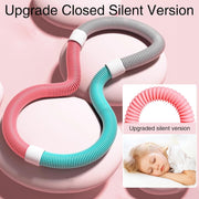 Weighted Soft Spring Hula Hoop for Adults, 3lb Foldable for Home and Travel, Portable Slimming Fitness Hoop for Weight Loss, Waist-Friendly Design, Upgraded Closed Silent Version