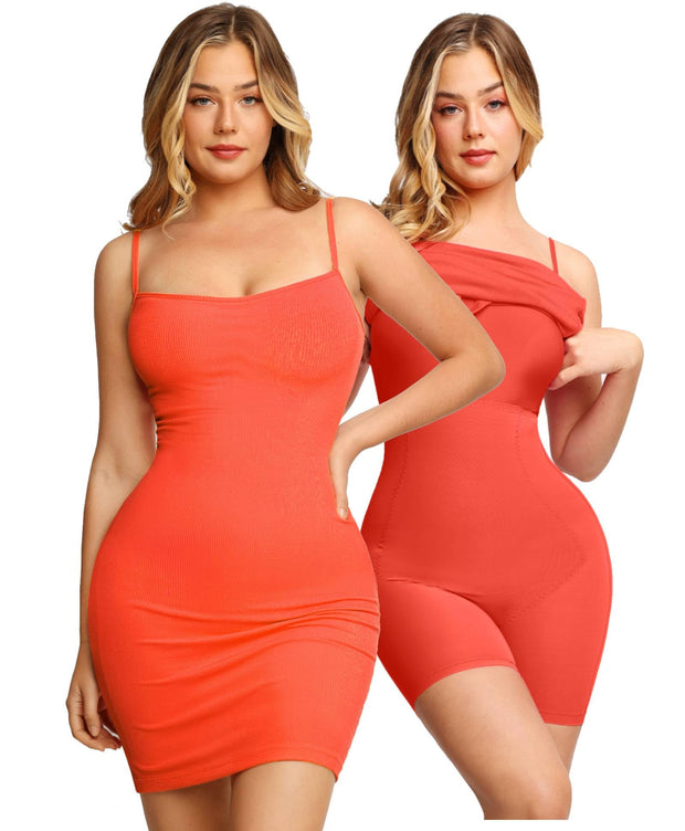 Popilush Summer Dresses for Women 2025 - Club Dress Cocktail Shapewear Mini Dress Spaghetti Straps Dinner Date Night Bodycon