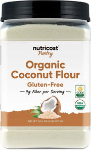Nutricost Pantry Organic Coconut Flour (2 LB) - Gluten-Free, GMO-Free
