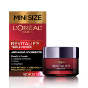 L'Oreal Paris Revitalift Triple Power Anti-Aging Face Moisturizer, Pro Retinol, Hyaluronic Acid & Vitamin C to Reduce Wrinkles, Firm & Brighten Skin, 1.7 Oz