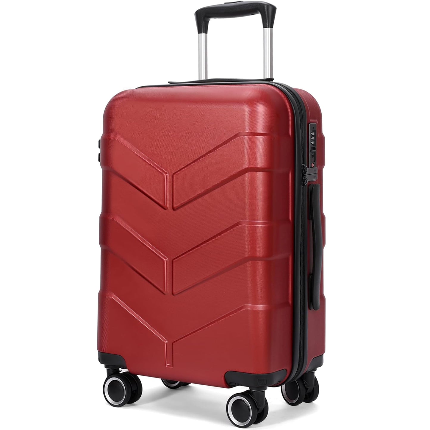 Luggage Sets 3 Piece with Spinner Wheel, Hardside Suitcase Set with TSA Lock, Expandable Lightweight Travel Luggage for Men and Women, Black