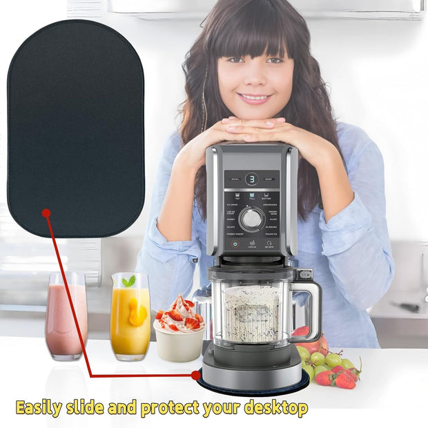 Sliding Pad for Ninja Creami Ice Cream Maker NC301/NC501/NC300,Smooth sliding with anti slip base suitable for kitchen countertop storage moving