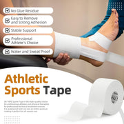 OK TAPE 4 Rolls Athletic Tape, Sports Tape for Injuries, Rigid, Easy Tear Medical Tape, Wrist Tape, No Sticky Residue | Secure Ankle, Finger, Knee- 1.5inch x 15yards (Purple)