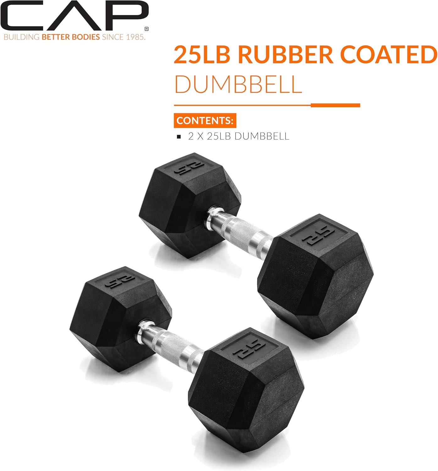 CAP Barbell Coated Dumbbell Weight | Multiple Options Pairs & Sets