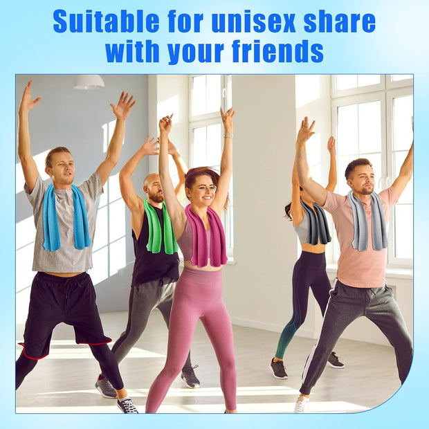 Shellwei 150 Pcs Cooling Towels Bulk 32 x 12 Inch Ice Towel Bulk Cooling Rag for Neck and Face Soft Breathable Microfiber Cloth Chilly Quick Cold for Yoga Gym Sport Golf Running Work Stay Cold