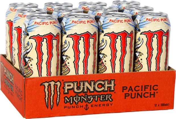 Monster Energy Juice Monster Variety Pack, Pipeline Punch, Mango Loco, Pacific Punch, Energy+Juice, Energy Drink, 16 Ounce (Pack of 15)