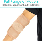 Vive Elbow Brace - Tennis Compression Sleeve - Wrap for Golfers, Bursitis, Left or Right Arm - Tendonitis Support Strap for Golf, Men and Women - Epicondylitis and Sports Recovery