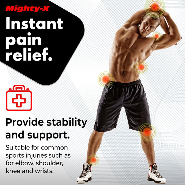 Waterproof Kinesiology Tape - 3 Rolls - Knee Support & Muscle Pain Relief - 16.4 ft Uncut Sports Kinetic Tape for Joint Stability - 50 Instructional Videos