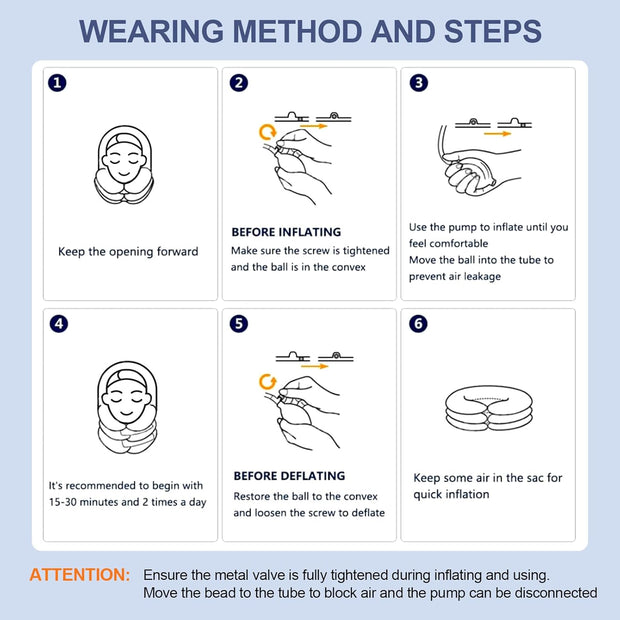 Neck Stretcher for Pain Relief, Adjustable Inflatable Cervical Traction Device, Neck Brace for Home Use, Supports Neck Decompression & Spine Alignment，Gifts for Women (Grey)