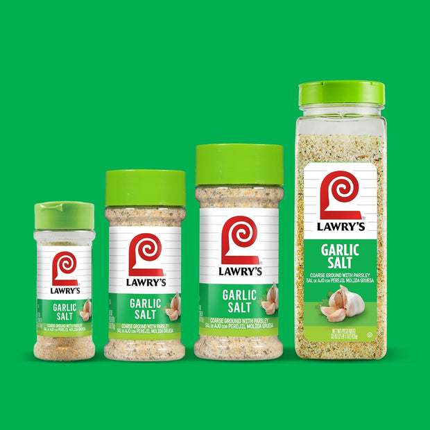 Lawry’s Garlic Salt, Coarse Ground with Parsley, No MSG Added, Kosher Certified, Flavorful Salt for Chicken, Pork & Steak, 11 oz