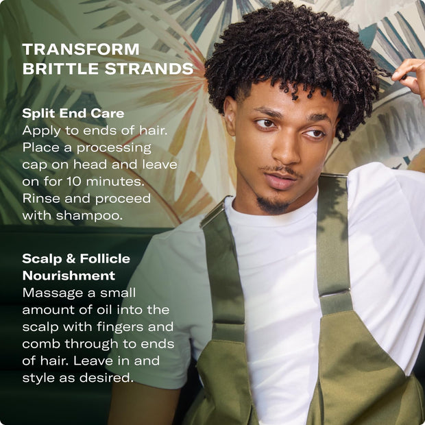 Mielle Organics Rosemary & Mint Hair Oil, Split Ends & Dry Scalp Treatment - Infused with Biotin & Essential Oils for Strengthening, Soothing, Moisturizing & Encouraging Healthier Hair (2 Fl Oz)