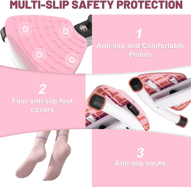 Waist Twisting Machine, Ab Twister Board for Exercise, Noiseless Exercise Waist Twister for Home Gym Equipment, 330 lbs Capacity | Track Time, Reps, Calories with Digital Display