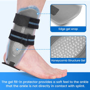 Velpeau Ankle Stabilizer Brace for Sprain, Ligament Injury (Grade 1 to 2), Tendonitis, Adjustable Stirrup Ankle Support Splint for Women and Men,Reversible Left & Right Foots,One Size(Foam Pads, Blue)