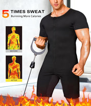 Junlan Sauna Suit for Men Full Body Waist Trainer Sauna Shirt for Working Out